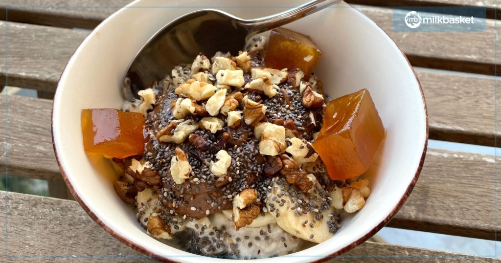 Easy to cook recipes with bunch of chocolates, porridge and a lot of nuts.