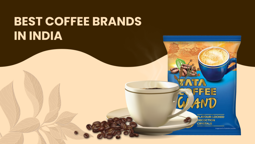 Tata Coffee Grand with a coffee cup - one of the best coffee brands in india alternatives to try