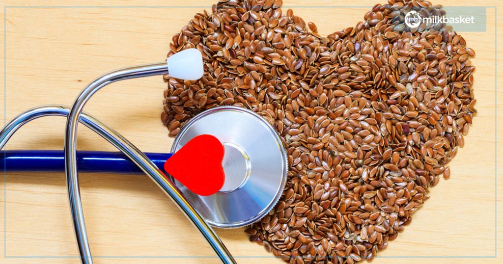 health benefits of flax seeds include an improved heart health