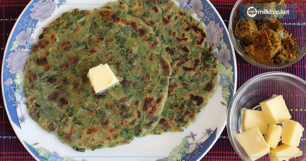 Palak Parathas - A Staple Winter Breakfast Recipe of Northern India