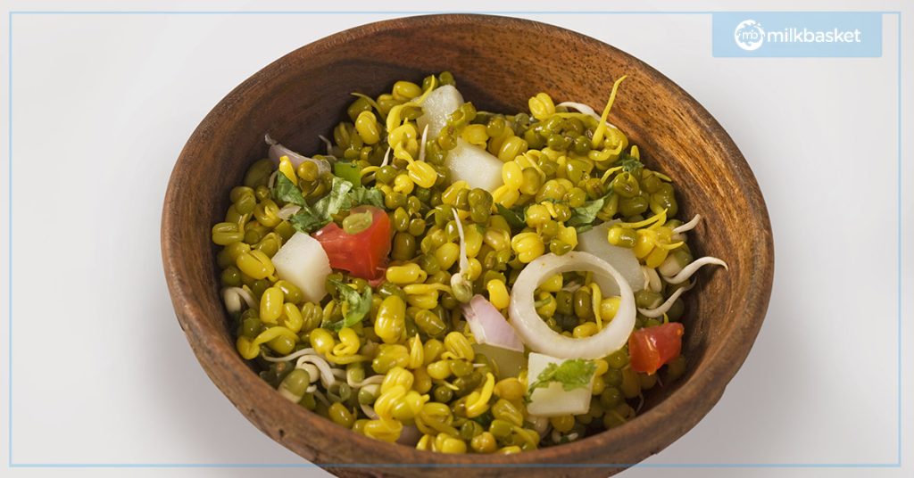 mung bean sprouts chaat