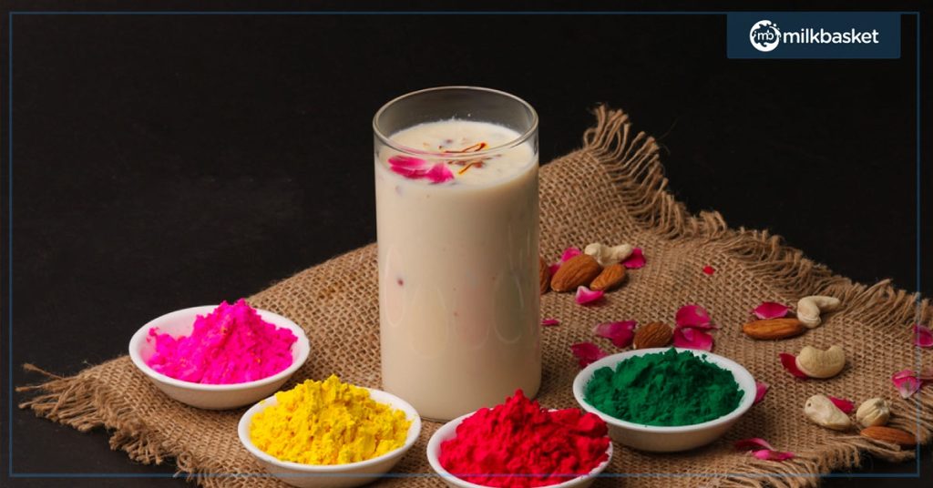 thandai is a milk-based drink made on holi