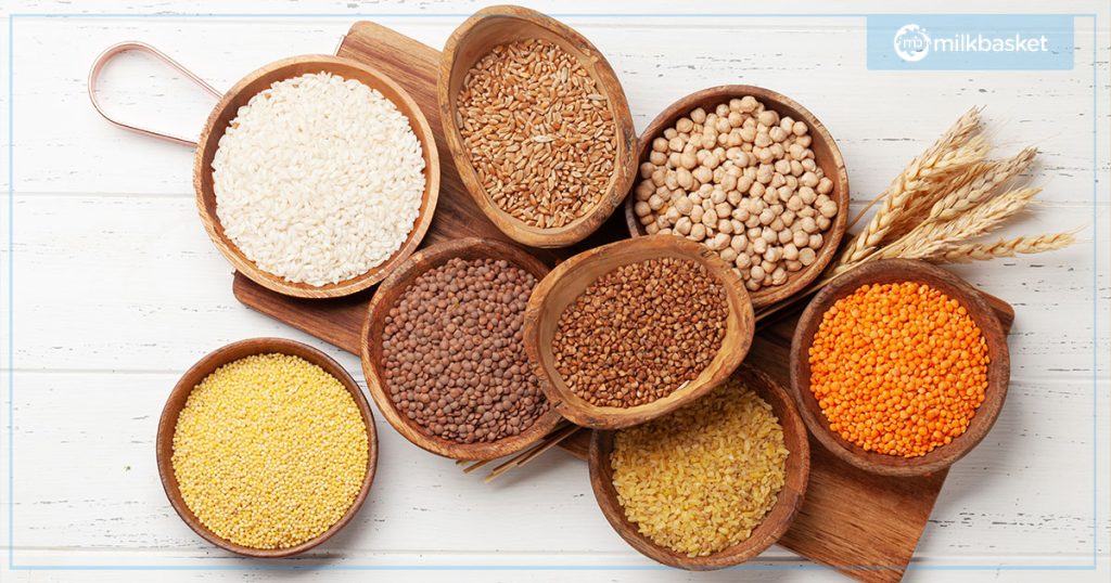 variety of millets and whole grains can be used in place 