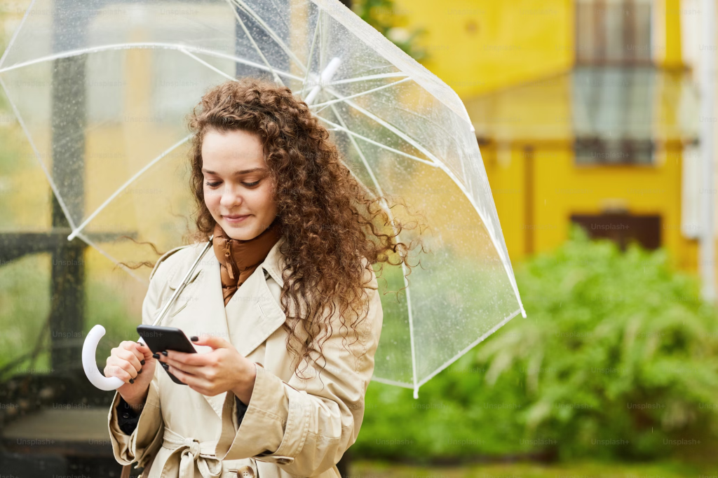 transparent umbrella is a modern type of umbrella