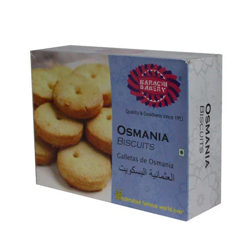 Box of Osmania Biscuits from Karachi Bakery, traditional Hyderabadi cookies, suitable as a Friendship Day gift